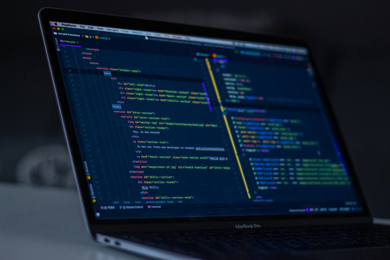 Source code on a monitor representing API access and developer integration